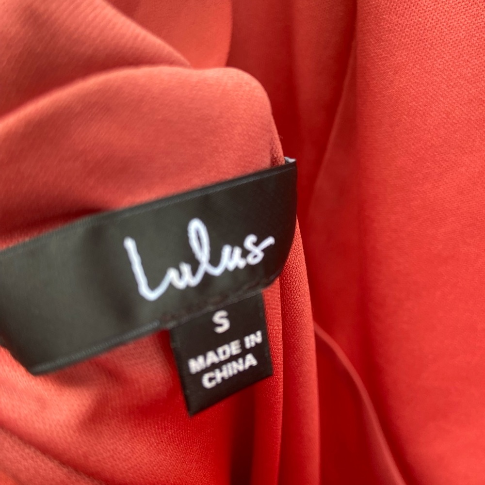 Lulus Deep orange Dress - Picture 3 of 4